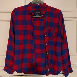American Eagle Outfitters 🦅 Red and Blue Flannel